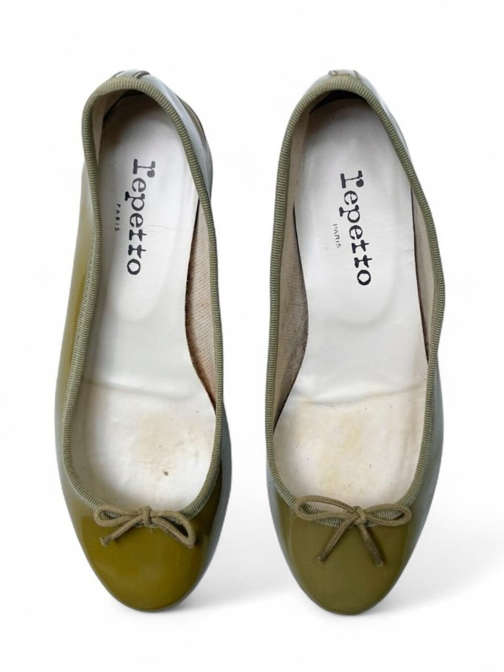 Repetto Camille Patent Leather Heels in Green - Size 37.5 EU/6.5 US